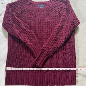 American Eagle Outfitters Red Crew Neck Sweater
